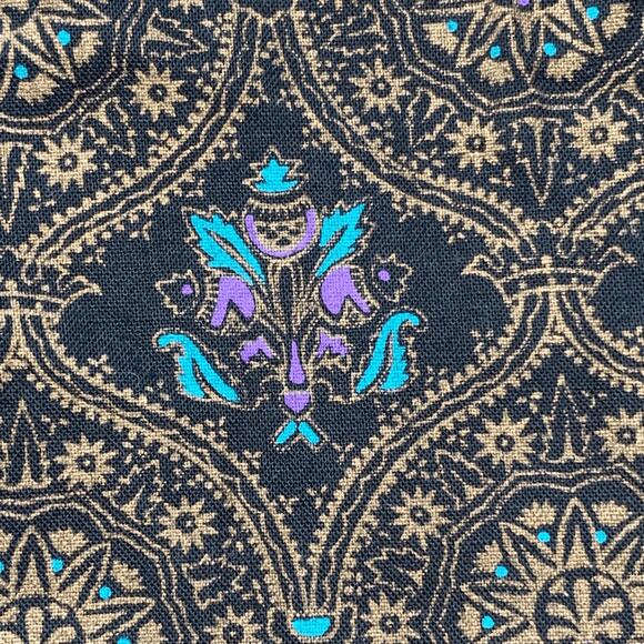 Vintage 90s Black Oversized Brocade Jacquard Blazer Metallic Statement Jacket - Picture 10 of 12